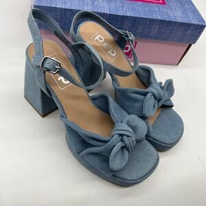 Pop Womens Giving Heeled Sandals Chambray Blue Size 6M